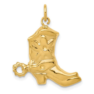 14k Yellow Gold Boot Charm