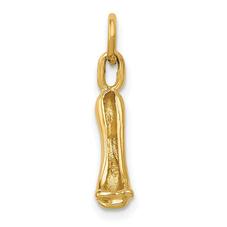 14k Yellow Gold 3D French Slipper Charm