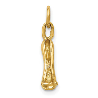 14k Yellow Gold 3D French Slipper Charm