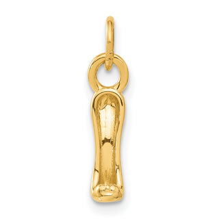 14k Yellow Gold 3D French Slipper Charm