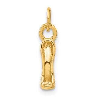 14k Yellow Gold 3D French Slipper Charm