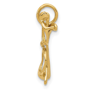 14k Yellow Gold Moveable Glasses Charm