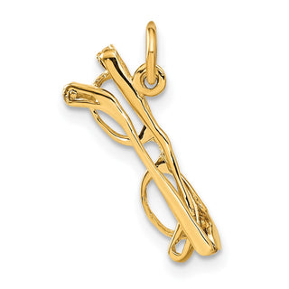 14k Yellow Gold Moveable Glasses Charm