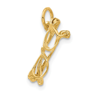 14k Yellow Gold Moveable Glasses Charm