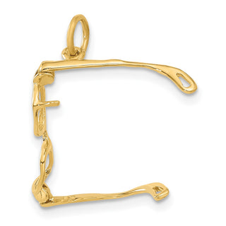 14k Yellow Gold Moveable Glasses Charm
