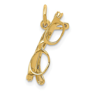 14k Yellow Gold Moveable Glasses Charm