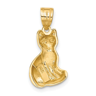 14k Yellow Gold Cat Pendant A9161