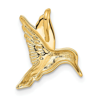 14k Yellow Gold Hummingbird Slide