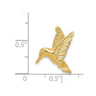 14k Yellow Gold Hummingbird Slide