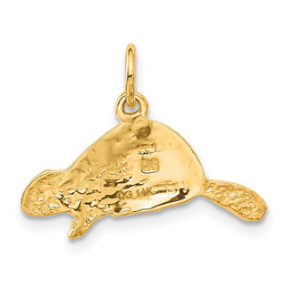 14k Yellow Gold Beaver Charm