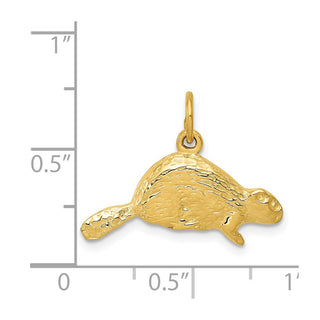 14k Yellow Gold Beaver Charm