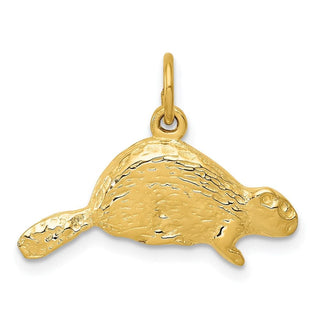14k Yellow Gold Beaver Charm