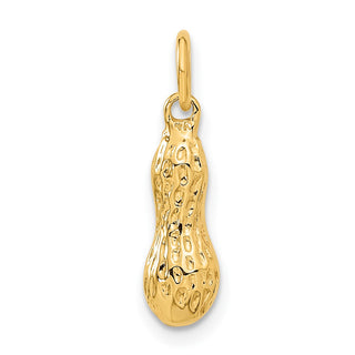 14k Yellow Gold 3D Peanut Charm