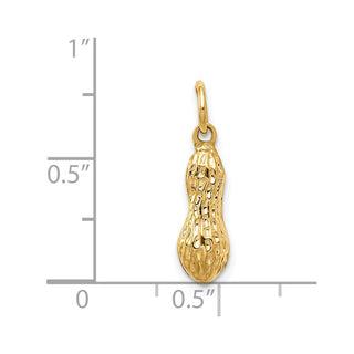 14k Yellow Gold 3D Peanut Charm