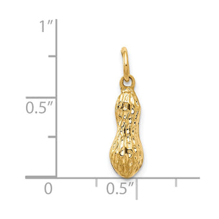 14k Yellow Gold 3D Peanut Charm