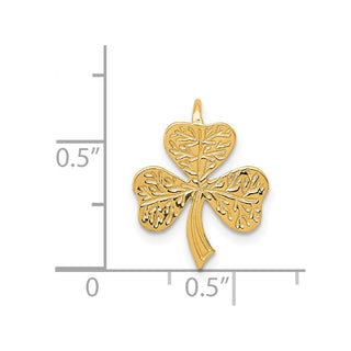 14k Yellow Gold Shamrock Slide A9502