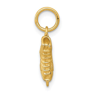 14k Yellow Gold 3D Ice Skate Charm