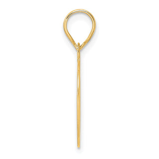 14k Yellow Gold Polished Etched Number 10 Pendant