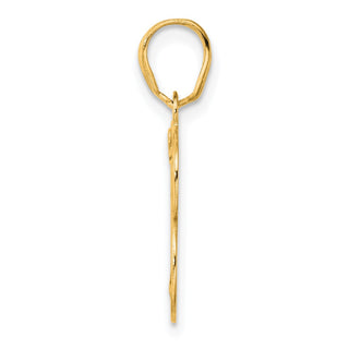 14k Yellow Gold Polished Etched Number 13 Pendant