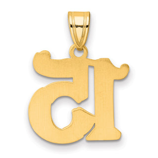 14k Yellow Gold Polished Etched Number 15 Pendant