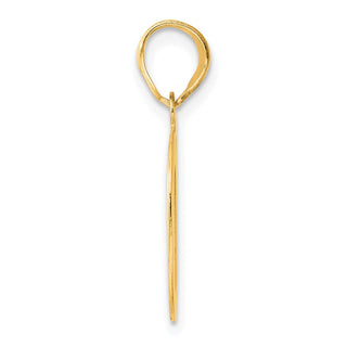 14k Yellow Gold Polished Etched Number 20 Pendant