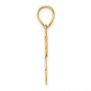 14k Yellow Gold Polished Etched Number 23 Pendant