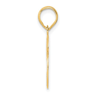14k Yellow Gold Polished Etched Number 26 Pendant