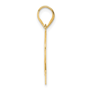 14k Yellow Gold Polished Etched Number 32 Pendant