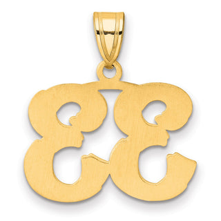 14k Yellow Gold Polished Etched Number 33 Pendant
