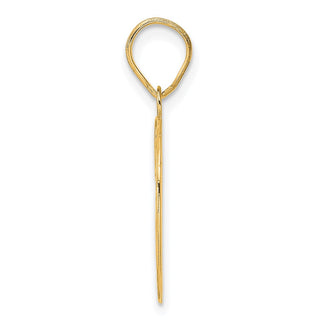 14k Yellow Gold Polished Etched Number 39 Pendant