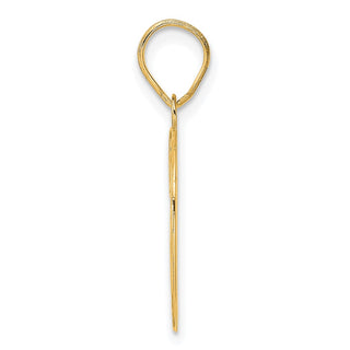 14k Yellow Gold Polished Etched Number 39 Pendant