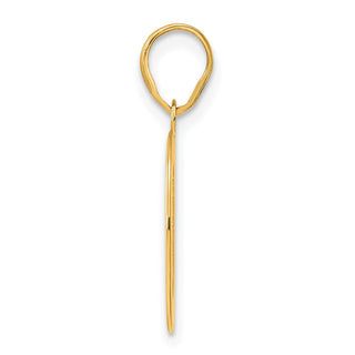 14k Yellow Gold Polished Etched Number 40 Pendant