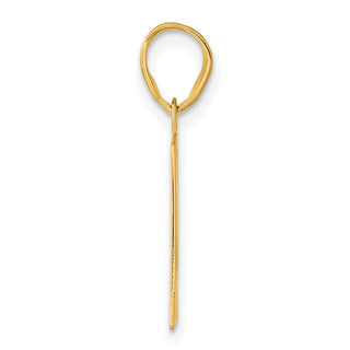 14k Yellow Gold Polished Etched Number 41 Pendant