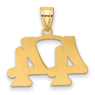 14k Yellow Gold Polished Etched Number 44 Pendant