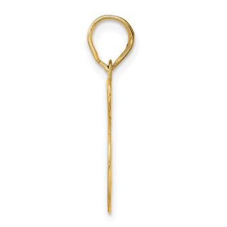 14k Yellow Gold Polished Etched Number 45 Pendant