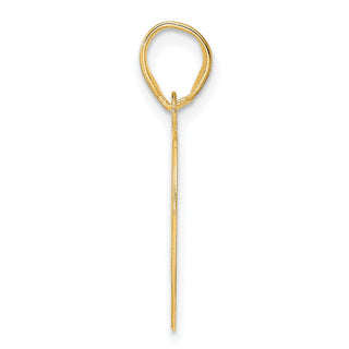 14k Yellow Gold Polished Etched Number 49 Pendant