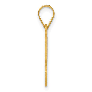 14k Yellow Gold Polished Etched Number 50 Pendant