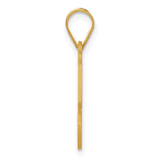 14k Yellow Gold Polished Etched Number 50 Pendant