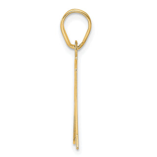 14k Yellow Gold Polished Etched Number 51 Pendant