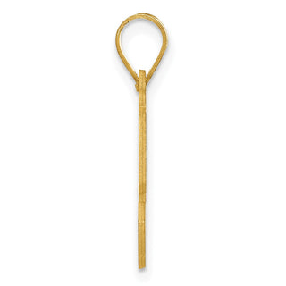 14k Yellow Gold Polished Etched Number 53 Pendant