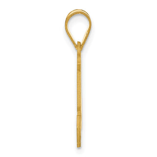 14k Yellow Gold Polished Etched Number 54 Pendant