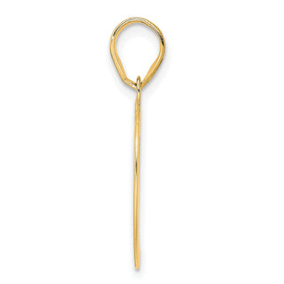 14k Yellow Gold Polished Etched Number 59 Pendant