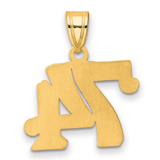 14k Yellow Gold Polished Etched Number 74 Pendant