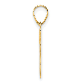 14k Yellow Gold Polished Etched Number 78 Pendant