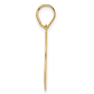14k Yellow Gold Polished Etched Number 79 Pendant