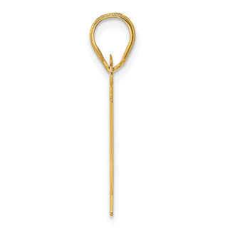 14k Yellow Gold Polished Etched Number 81 Pendant