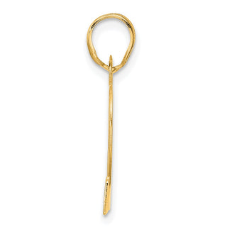 14k Yellow Gold Polished Etched Number 82 Pendant