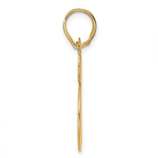 14k Yellow Gold Polished Etched Number 85 Pendant