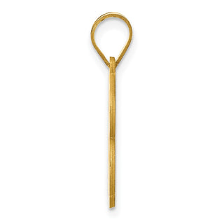 14k Yellow Gold Polished Etched Number 86 Pendant