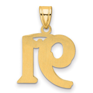 14k Yellow Gold Polished Etched Number 91 Pendant